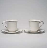 Bộ tách trà sứ tro xương 220ml