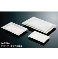 Dĩa sứ hình chữ nhật tạo hình vạt chéo MS01504