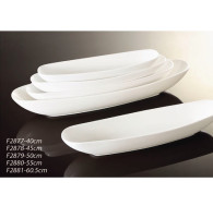 Dĩa sứ trắng dài